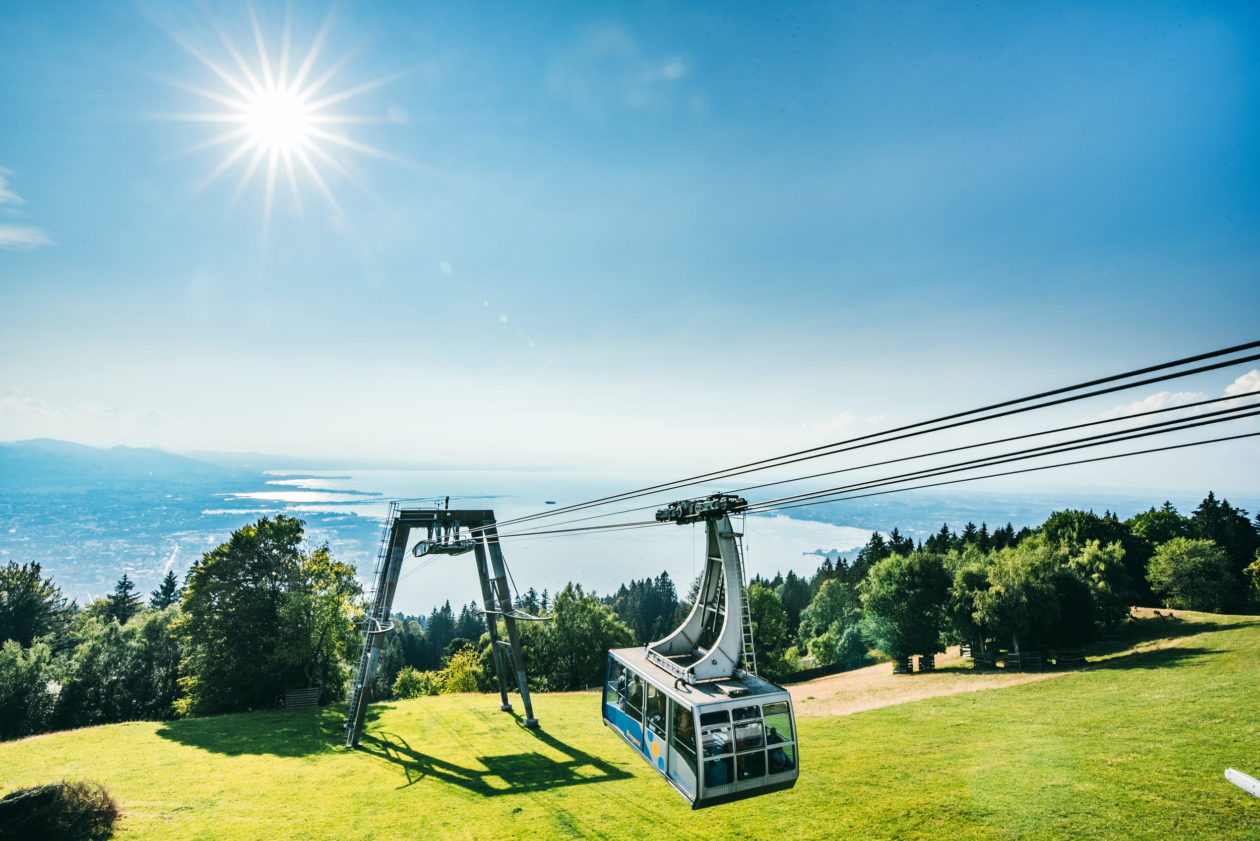 Panoramablick vom Pfänder über den Bodensee, Lochau Vorarlberg
